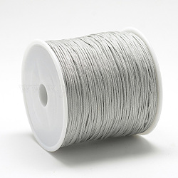 Нейлоновая нить, китайский вязать шнур, светло-серый, 0.8 мм, около 109.36 ярда (100 м) / рулон