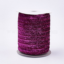 Glitter sparkle ribbon, Polyester- und Nylonband, tief rosa, 3/8 Zoll (9.5~10 mm), etwa 50 yards / Rolle (45.72 m / Rolle)