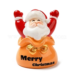 Decorazioni per display in resina a tema natalizio, per ornamenti da scrivania per auto o casa, Babbo Natale, 29x26x36.5mm