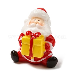 クリスマステーマの樹脂ディスプレイ装飾  車やホームオフィスのデスクトップ装飾品に  サンタクロース  30.5x25x33mm