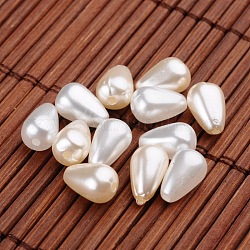 Tropfen Nachahmung Perle Acryl Perlen, Mischfarbe, 10x6.5 mm, Bohrung: 1 mm, ca. 2413 Stk. / 500 g