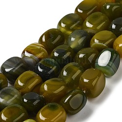 Chapelets de perles d'agate naturelle, teints et chauffée, cube, Pérou, 11~12x8~9.5x8~9.5mm, Trou: 1.2mm, Environ 16 pcs/chapelet, 7.48~7.72'' (19~19.6 cm)