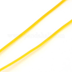 Korean Elastic Crystal Thread, Jewelry Beading Cords, Stretch Bracelet String, Round, Gold, 0.6mm, about 1093.61 yards(1000m)/roll