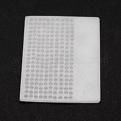Kunststoff-Kügelchen Zählerkarten, zum Zählen von 4mm 200 Perlen, Rechteck, weiß, 9.7x7.65x0.35 cm, Korngröße: 4mm