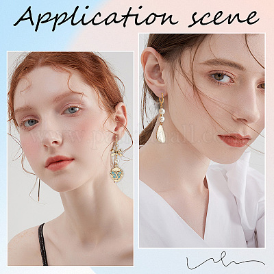 50 шт. стойка с покрытием из экологически чистой латуни фурнитура для сережек-колец KK-CN0002-20-1