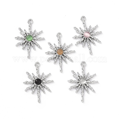 Подвески для кошачьего глаза из сплава PALLOY-D007-08P-1