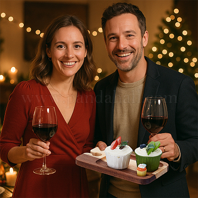 Поднос для хранения винных бокалов из дерева DIY-WH0899-58-1