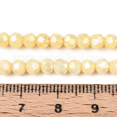 Антикоррозийные гальванические стеклянные бусины EGLA-T021-4mm-15-05-1