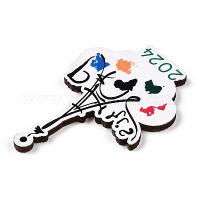 Подвески из дерева с французской тематикой WOOD-N016-05-1