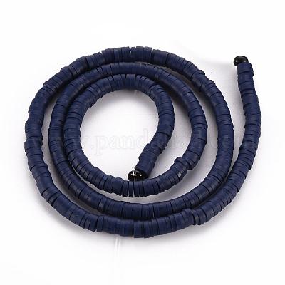 Плоские круглые бусинки распорки ручной полимерной глины CLAY-R067-4.0mm-35-1