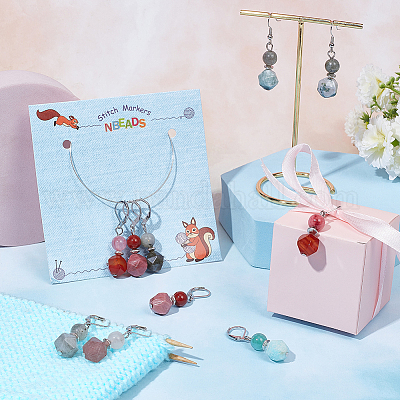 Кулон из граненого драгоценного камня маркеры петель HJEW-AB00327-1