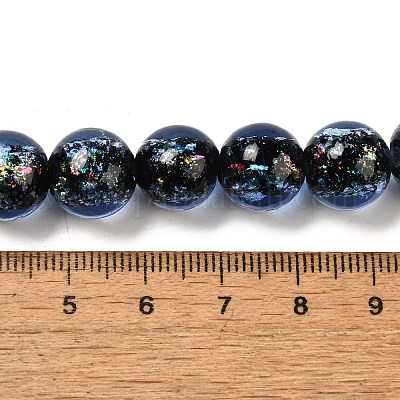 Нити стеклянных бусин из дихроичной фольги ручной работы DICH-U001-06I-1