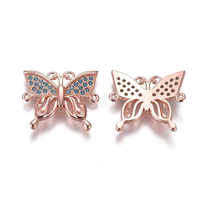 Соединители из латуни с микрочастицами и кубическим цирконием&nbsp;ZIRC-K081-04RG-1