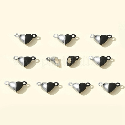 10 комплект магнитных застежек в форме сердца из сплава FIND-FS0003-25-1