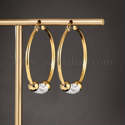 Модные и элегантные серьги-кольца из нержавеющей стали 201 WO5064-1