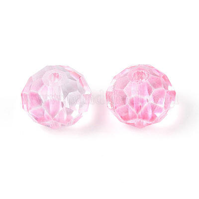 Выпечка расписные прозрачные стеклянные бусины GLAA-N011-10mm-08-1