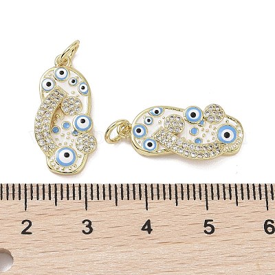 Настоящие 18к позолоченные латунные подвески с микропаве и кубическим цирконием KK-L209-073G-04-1