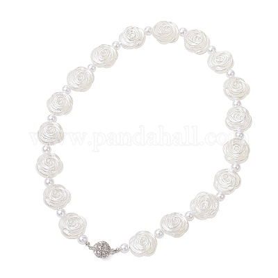 Магнитные застежки из пластика АБС с имитацией жемчуга и сплава для подхватов для штор HJEW-JM03410-02-1