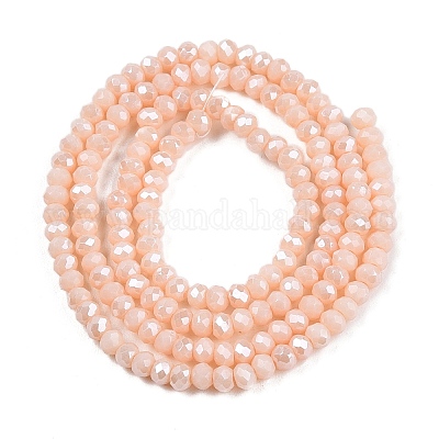 Стеклянные бусины с гальваническим покрытием  EGLA-A044-P1mm-A05-1