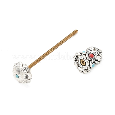 Латунные заготовки для подвесок с бусинами KK-NH0008-06AS-1