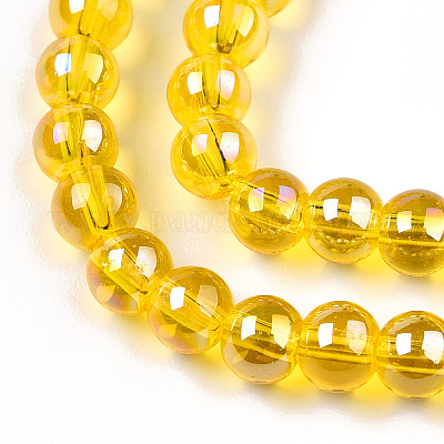 Гальванизируйте прозрачное стекло бисер нитей GLAA-T032-T4mm-AB11-1