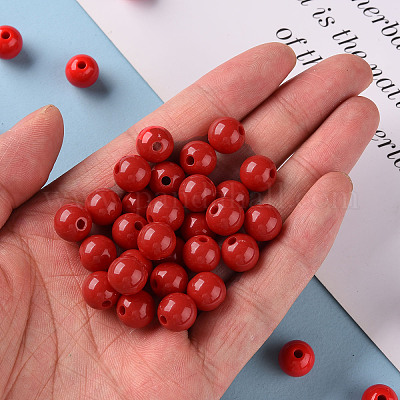 Непрозрачные акриловые бусины X-MACR-S370-C10mm-A14-1