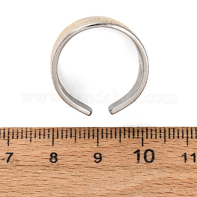 Двухцветные манжетные кольца из нержавеющей стали 304 RJEW-S635-01GP-L-1