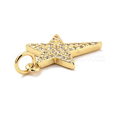 Латунные микро проложить кубического циркония подвески KK-E015-14G-1