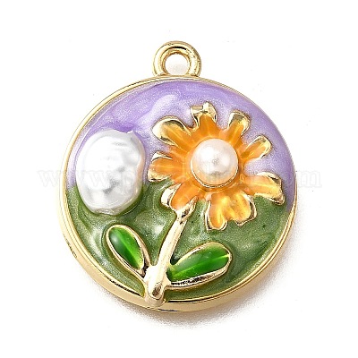 Подвески из эмали и сплава ENAM-K076-10E-G-1