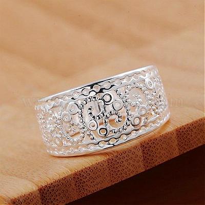 Винтаж элегантный стиль моды латунные полые металлические кольца RJEW-EE0002-006P-D-1