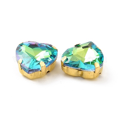 Сердце пришить стразами&nbsp;LS-X1-DIY-E062-04G-01-1