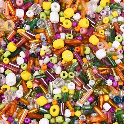 Смешанные гальванические и негальванические стеклянные бусины GLAA-SZC0007-02C-1