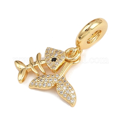 Латунь микропаве прозрачный кубический цирконий европейские подвески с подвесками KK-N271-42G-1