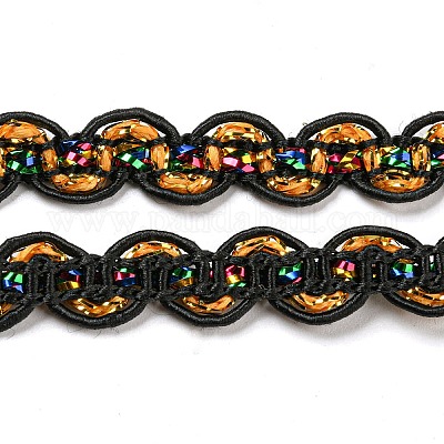 Кружевная отделка из полиэстера с блестками OCOR-K007-08B-1