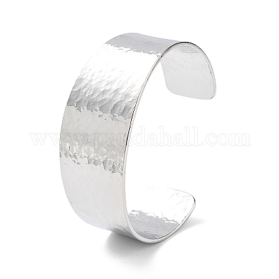 Латунные открытые широкие манжеты для женщин BJEW-D032-06P-1