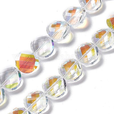 Граненые круглые стеклянные бусины EGLA-E030-01G-1