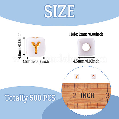 Непрозрачные акриловые бусины MACR-TAG0001-07Y-1
