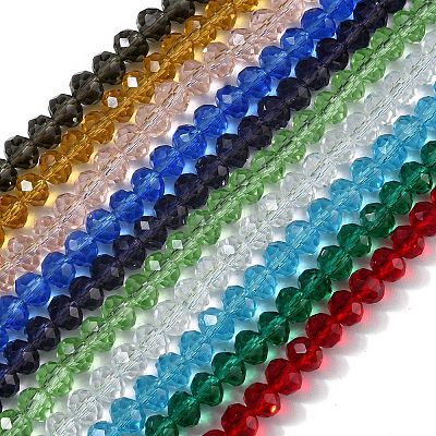 Kit bracelet fil élastique perles en verre multicolores - Un grand
