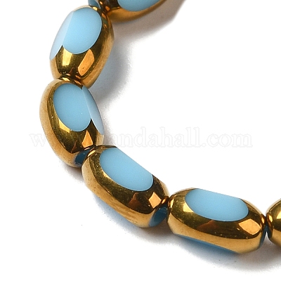 Стеклянные бусины с гальваническим покрытием  EGLA-P061-02A-10-1