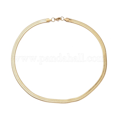 PVD вакуумное покрытие 304 нержавеющая сталь змеиные цепи ожерелья NJEW-O058-32G-1