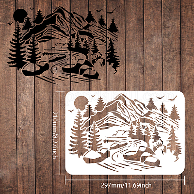 Pine Tree Stencils Tree Stencil Forest Stencil Wood Burning Stencils  Patterns Reusable Drawing Templates for Painting on Wood Wall Fabric  Furniture