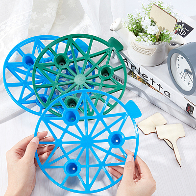 8шт. 2-х цветный круглый пластиковый кронштейн DIY-GA0002-24-1