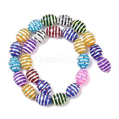 Стеклянные бусины из искусственного нефрита GLAA-L051-02-1