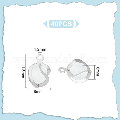 40 шт. подвески кошачий глаз белого цвета STAS-UN0045-89-1