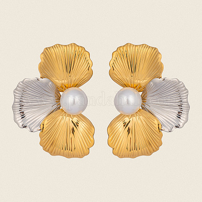 Серьги-гвоздики в форме цветка из нержавеющей стали 304 YM9694-1