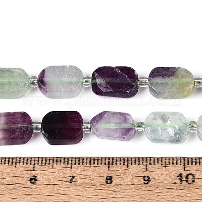 Природных красочные флюорита бисер нитей&nbsp;G-C098-A35-01-1