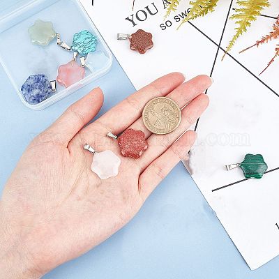 Подвески с драгоценными камнями в стиле 9шт. G-PH0001-32P-1