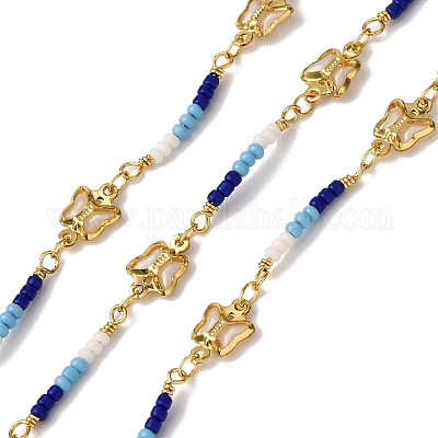 Латунные цепочки-бабочки KK-D422-07G-1