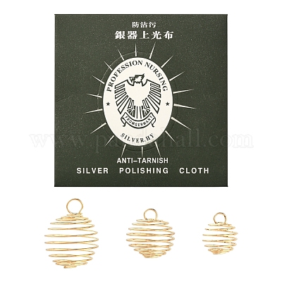 30 шт. 3 стильные подвески из железной проволоки спиральные бусины в виде клетки IFIN-YW0001-23KC-1