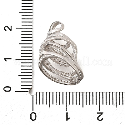 925 подвеска-спираль из стерлингового серебра с прозрачным кубическим цирконием STER-R011-04P-1